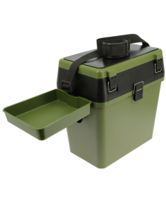 Buy NGT Session Seat Box - With Side Tray and Shoulder Strap by NGT for only £23.99 in Tackle Boxes, Tackle Box Seats at Big Bill's Fishing Shack, Main Website.