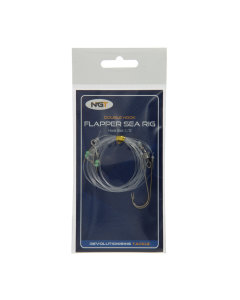 NGT Double Hook Flapper Sea Rig Size 2/0, Ready-Made Sea Fishing Rig