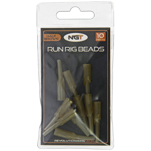 Buy NGT Run Rig Beads - Half Brown for only £3.95 in Rigs, Rig Tying Tools at Big Bill's Fishing Shack, Main Website.