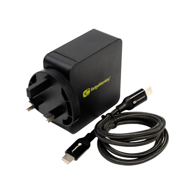 Buy RidgeMonkey Vault 60W USB-C Power Delivery Mains Adaptor for only £42.99 in Lighting & Power, Power Adaptors at Big Bill's Fishing Shack, Main Website.