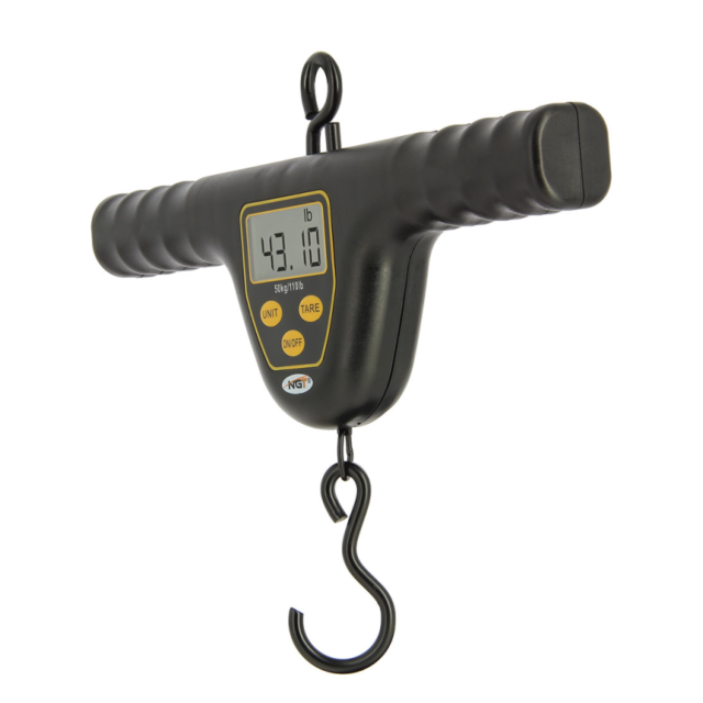 Buy NGT XPR Scales - Digital 110lb / 50kg Scales with Tape Measure for only £19.99 in Slings & Weighing, Angling Scales at Big Bill's Fishing Shack, Main Website.