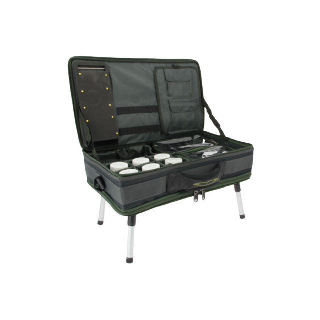 Buy NGT Carp Bivvy Table System - Rig Wallet, Glug Pot, Lead Bag, Bivvy Table and Case System (588) for only £86.99 in Furniture, Bivvy Tables at Big Bill's Fishing Shack, Main Website.