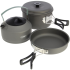 Buy NGT Aluminium Outdoor Cook Set - 1.1 litre Kettle, Pot and Pan in Gun Metal by NGT for only £28.99 in Kettles & Brew Bags, Kettles at Big Bill's Fishing Shack, Main Website.